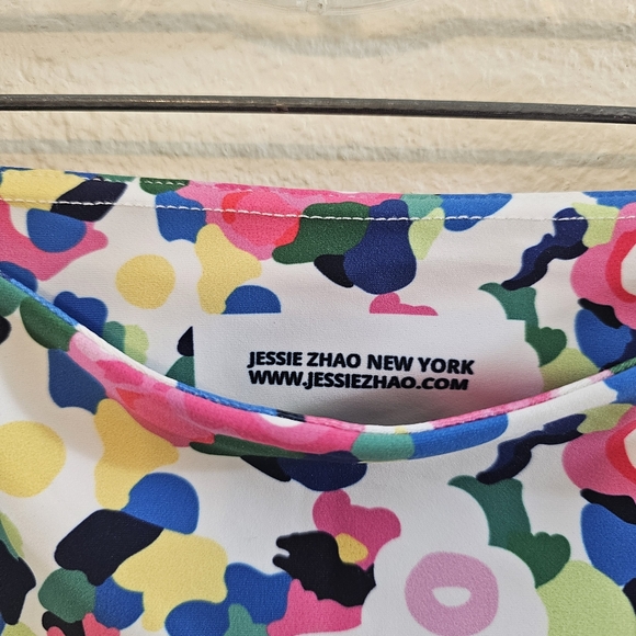 Jessie Zhao High Rise Yoga Leggings in Pink Garden Print Sz Small NWOT - Picture 8 of 10